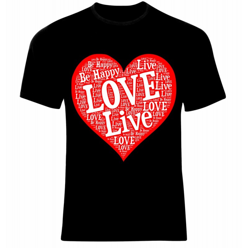 Тениска Live Love Be Happy - 500048 Тениска Live Love Be Happy - 500048